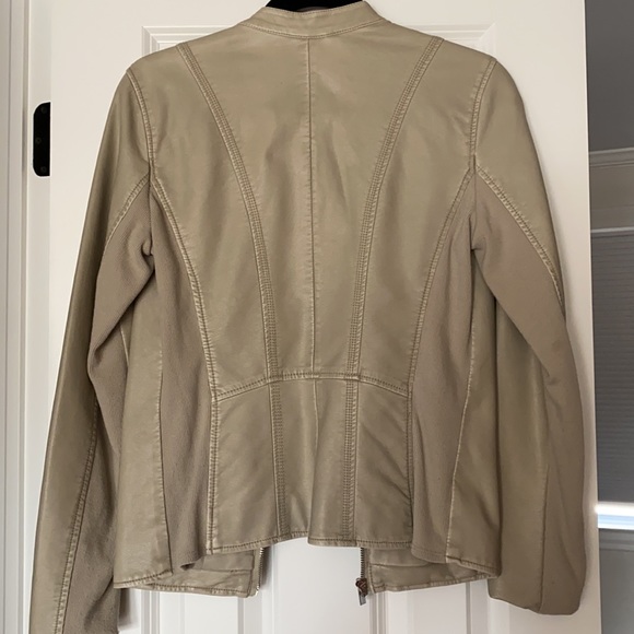 Kenneth Reaction Cream Leather Jacket - Picture 3 of 3